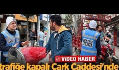 Trafiğe kapalı Çark Caddesi'nde bisiklet ve motosiklet denetimi