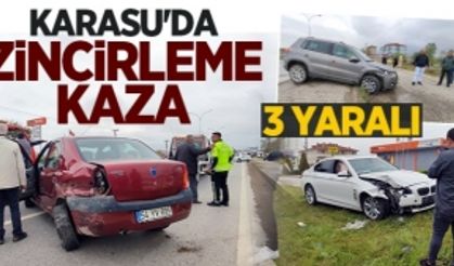 Karasu'da zincirleme kaza: 3 yaralı