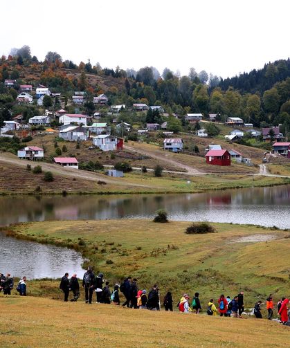Onların doğa aşkı şiddetli yağış tanımadı: 15 kilometrelik parkurda unutulmaz deneyim