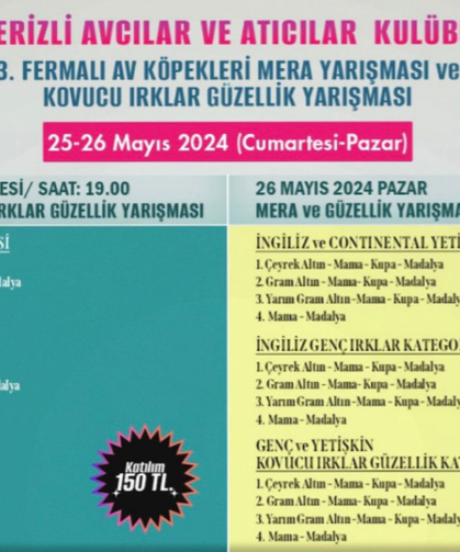 Ferizli'de Fermalı Av Köpekleri yarışması yapılacak