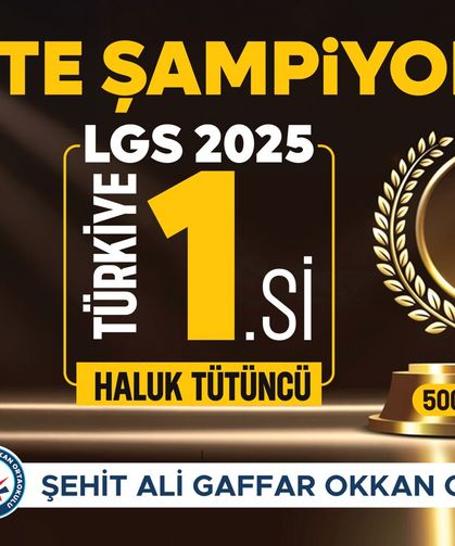 LGS'de bir Türkiye Birinciside Hendek'ten