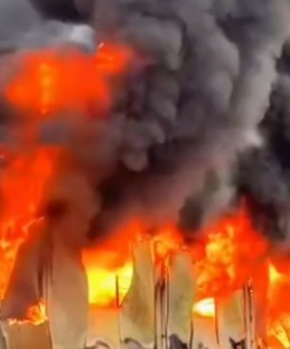 Şehir hastanesi şantiyesindeki yangınla ilgili yeni görüntüler