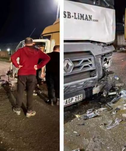 Karasu'da TIR ile kamyonet çarpıştı: 1 yaralı