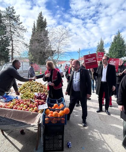 CHP İl Kadın Kolları Semt Pazarı’nda saha çalışması