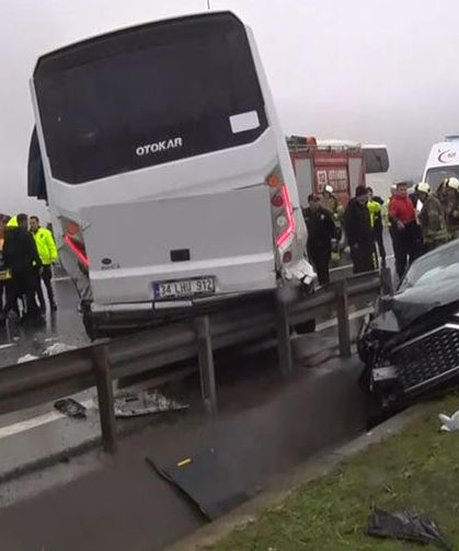 Kuzey Marmara Otoyolu'ndaki kazada 1 polis memuru şehit oldu