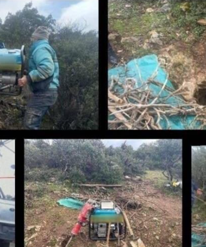 Define için 35 metre tünel kazmışlar