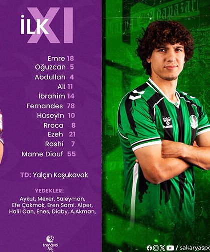 Keçiörengücü-Sakaryaspor maçının onbirleri belli oldu