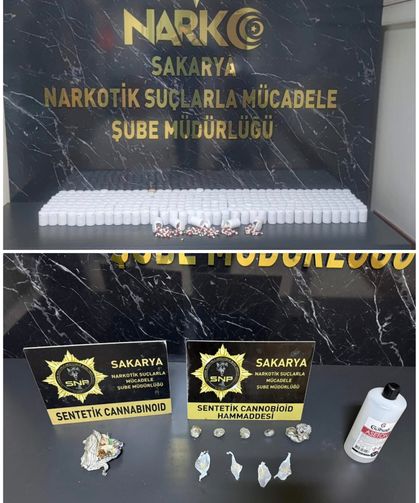 Sakarya’da narkotik operasyonu: 216 kilo bonzai üretecek hammadde ele geçirildi