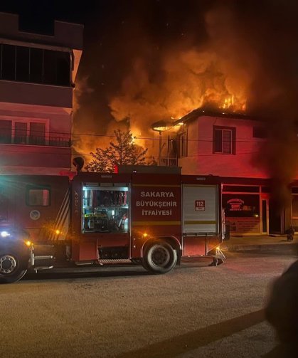 Yangın dehşeti kamerada