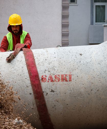SASKİ, yeni ulaşım güzergahının altyapısını 5 kilometrelik hatla hazırladı
