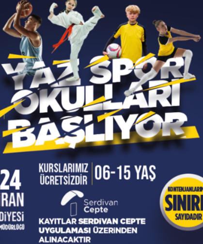 Serdivan Belediyesi Yaz Spor Okulları başlıyor