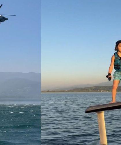 Sapanca'da gülümseten anlar: Zayn'ın helikopter planı suya düştü