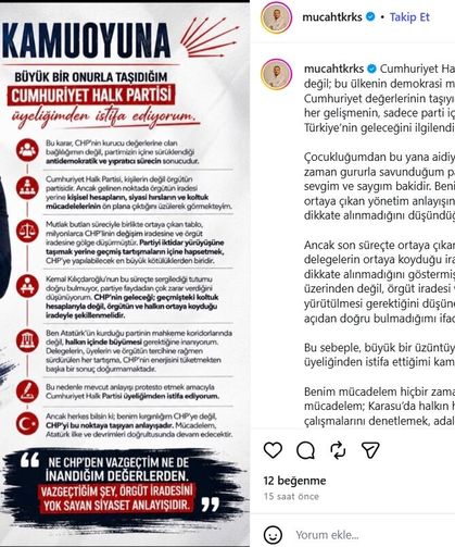 Karasu Belediyesi CHP’li Meclis Üyesi istifa etti