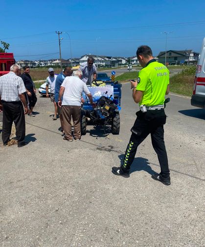 Kocaali'de patpat ile motosiklet çarpıştı