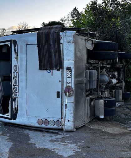 13 kişinin yaralandığı kazadan fotoğraflar