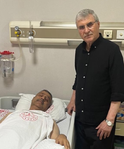 Ekrem Yüce'den Bayraktar'a geçmiş olsun ziyareti
