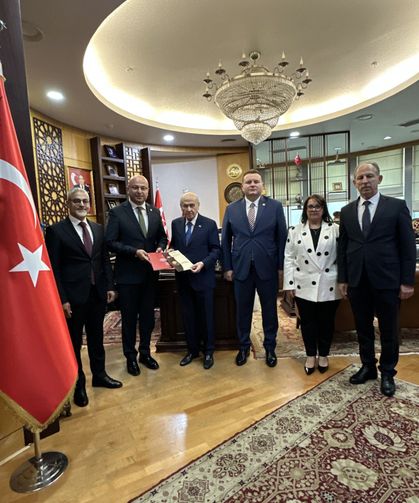 Alkaş ve Bülbül’den Bahçeli’ye kongre daveti ve rapor takdimi