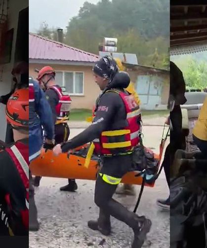Karapürçek'te mahsur kalanlar böyle kurtarıldı