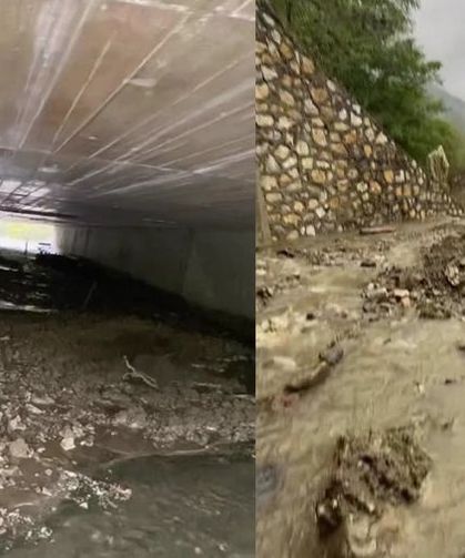 Doğançay’da heyelanın kapattığı yol için çalışma başlatıldı