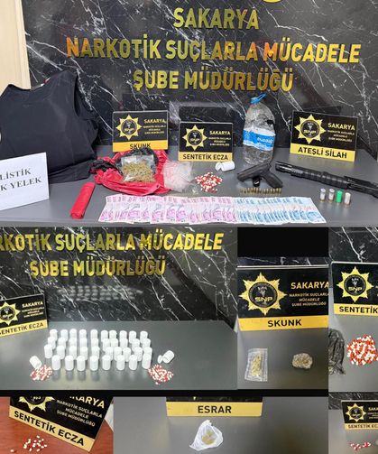 Sakarya'da 'sokaklar güvende' operasyonu: Uyuşturucu ve çelik yelek ele geçirildi, 3 tutuklama