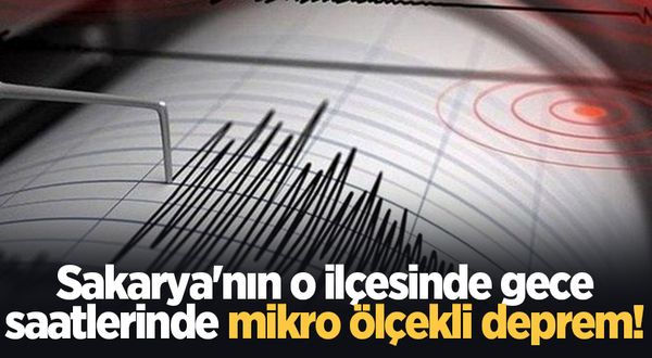 Sakarya'nın o ilçesinde gece saatlerinde mikro ölçekli deprem!