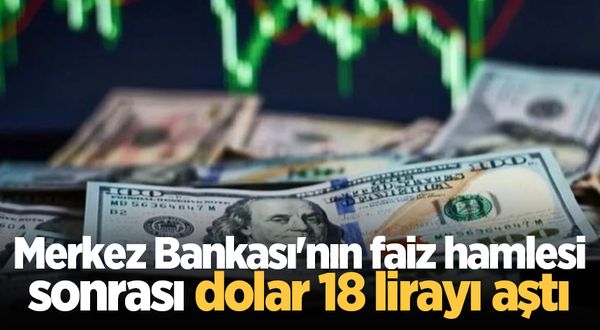 Merkez Bankası'nın faiz hamlesi sonrası dolar 18 lirayı aştı