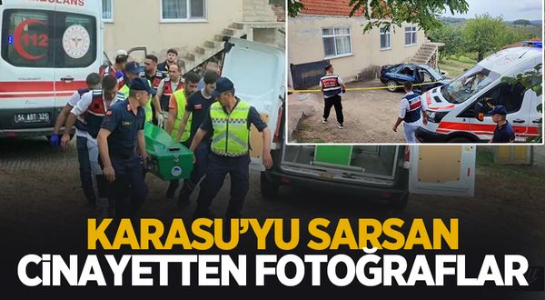 Karasu'daki cinayetten fotoğraflar