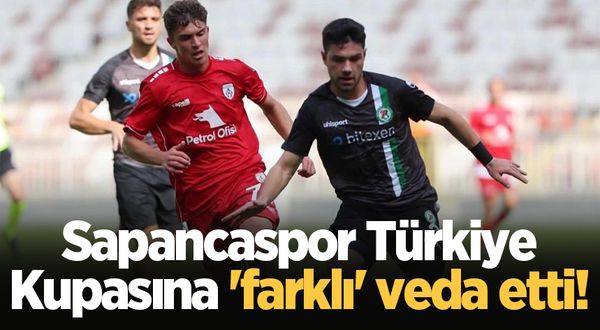 Sapancaspor Türkiye Kupasına 'farklı' veda etti!