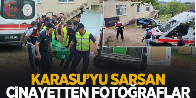 Karasu'daki cinayetten fotoğraflar