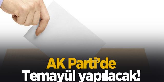 AK Parti'de Pazar günü temayül yapılacak