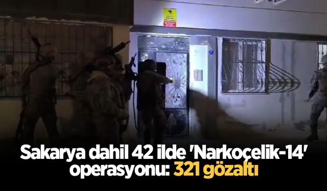 Sakarya dahil 42 ilde 'Narkoçelik-14' operasyonu: 321 gözaltı