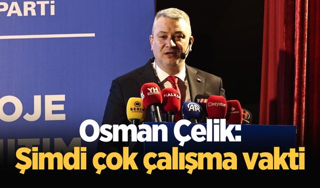 Osman Çelik: Şimdi çok çalışma vakti