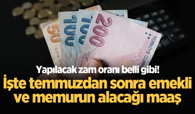 Yapılacak zam oranı belli gibi! İşte temmuzdan sonra emekli ve memurun alacağı maaş