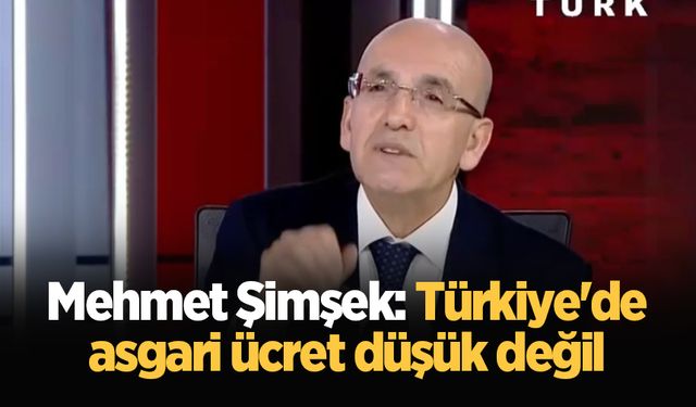 Mehmet Şimşek: Türkiye'de asgari ücret düşük değil