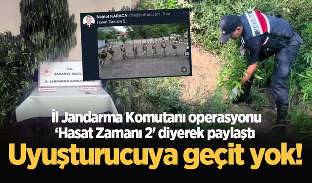 Uyuşturucuya geçit yok! İl Jandarma Komutanı operasyonu ‘Hasat Zamanı 2' diyerek paylaştı