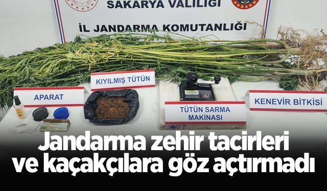 Jandarma zehir tacirleri ve kaçakçılara göz açtırmadı