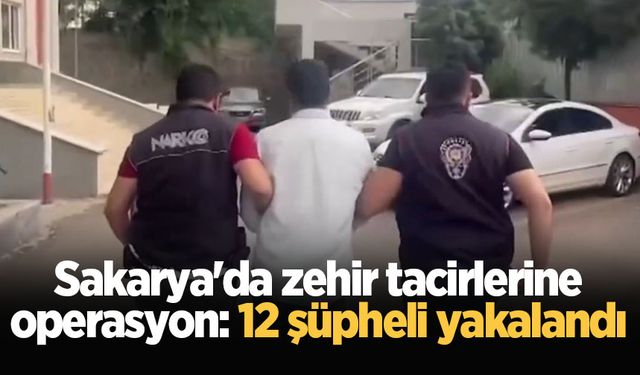 Sakarya'da zehir tacirlerine operasyon: 12 şüpheli yakalandı