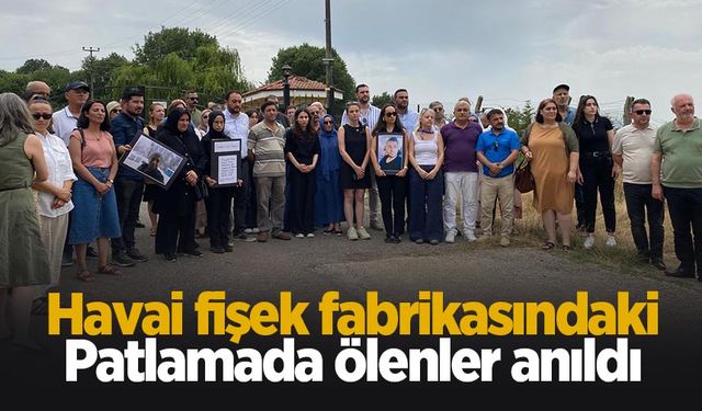 Havai fişek fabrikasındaki patlamada ölen 7 işçi anıldı