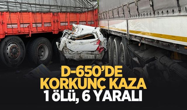 D-650'de zincirleme kaza; Ölü ve yaralılar var