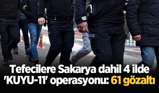 Tefecilere Sakarya dahil 4 ilde 'KUYU-11' operasyonu: 61 gözaltı