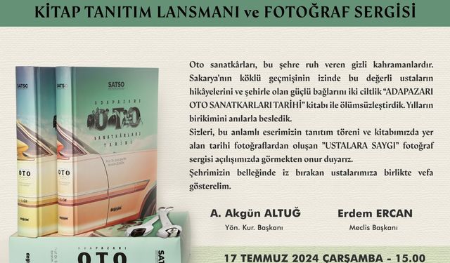 “Adapazarı Oto Sanatkarları Tarihi” kitabı okuyucularla buluşuyor