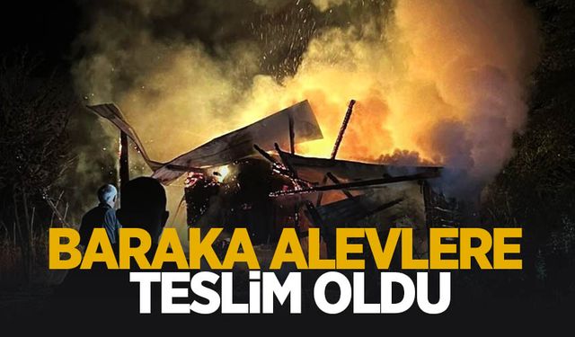 Alevlere teslim olan baraka küle döndü