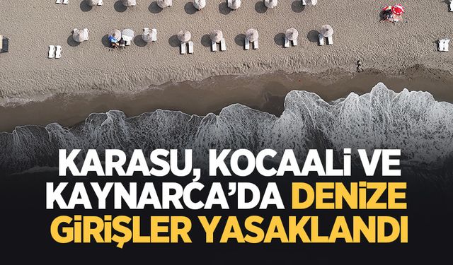 Sakarya'da denize girişler yasaklandı