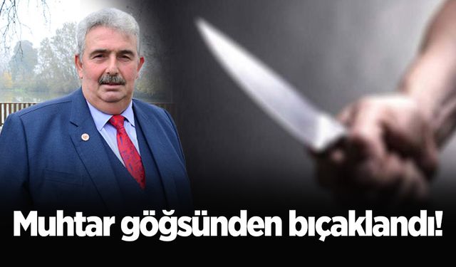 Karasu'da muhtar göğsünden bıçaklandı!