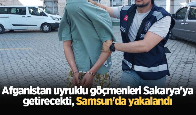 Afganistan uyruklu göçmenleri Sakarya'ya getirecekti, Samsun'da yakalandı