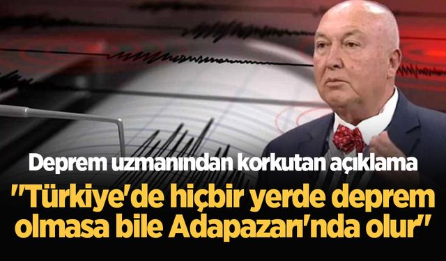 Deprem uzmanından korkutan açıklama: "Türkiye'de hiçbir yerde deprem olmasa bile Adapazarı'nda olur"