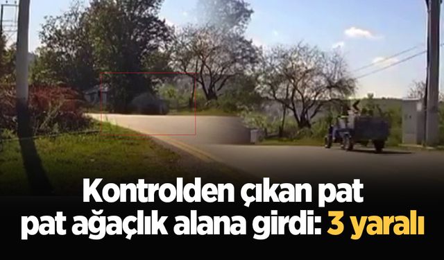 Kontrolden çıkan pat pat ağaçlık alana girdi: 3 yaralı