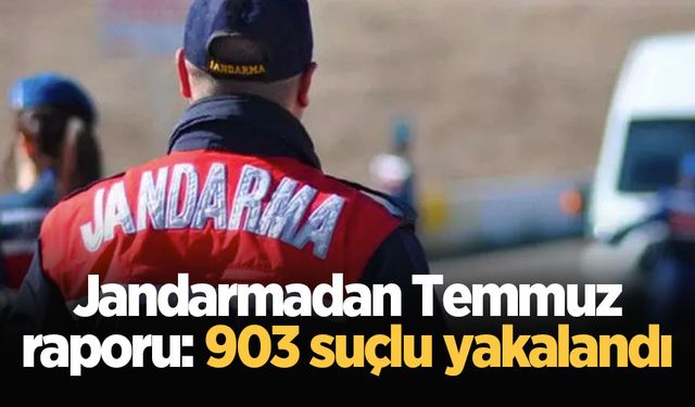 Jandarmadan Temmuz raporu: 903 suçlu yakalandı