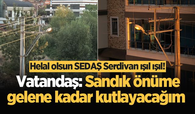 Helal olsun SEDAŞ Serdivan ışıl ışıl! Vatandaş: Sandık önüme gelene kadar kutlayacağım