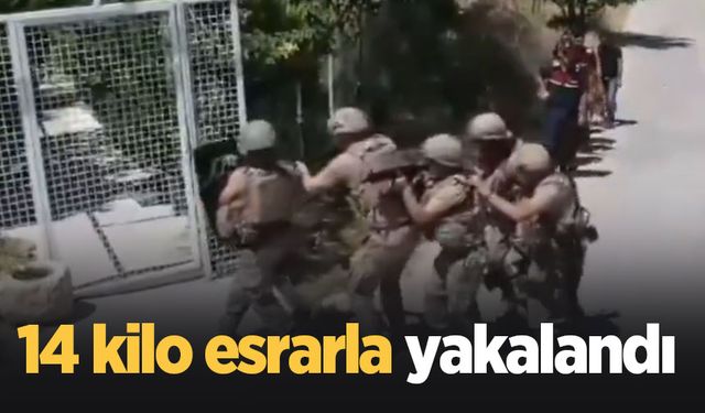 14 kilo esrar ele geçirildi